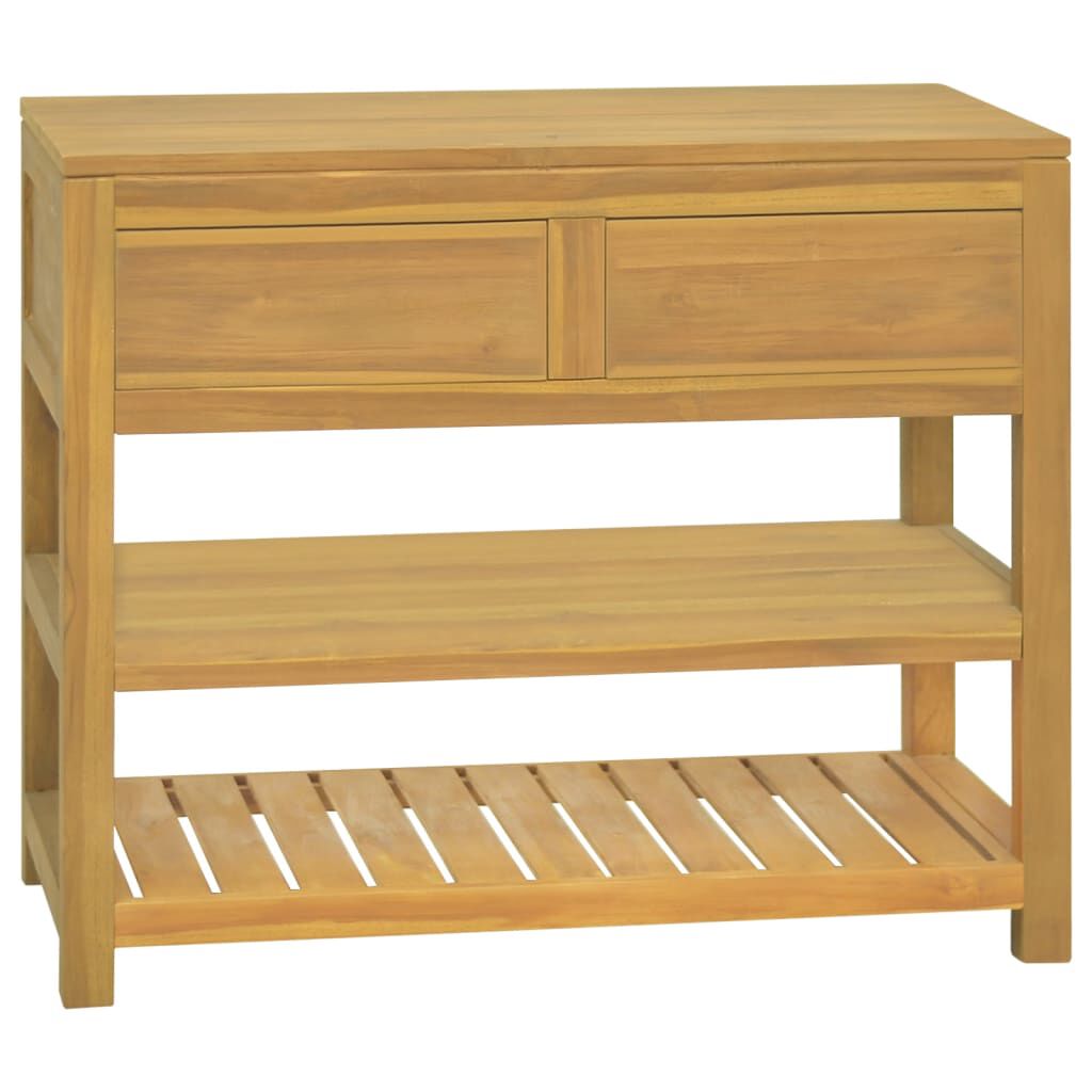 vidaXL Bathroom Cabinet 90x45x75 cm Solid Wood Teak
