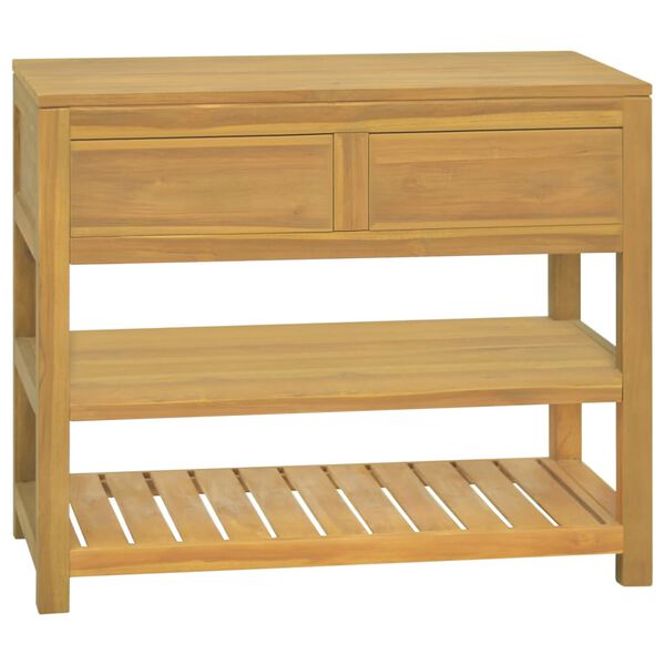 vidaXL Bathroom Cabinet 90x45x75 cm Solid Wood Teak