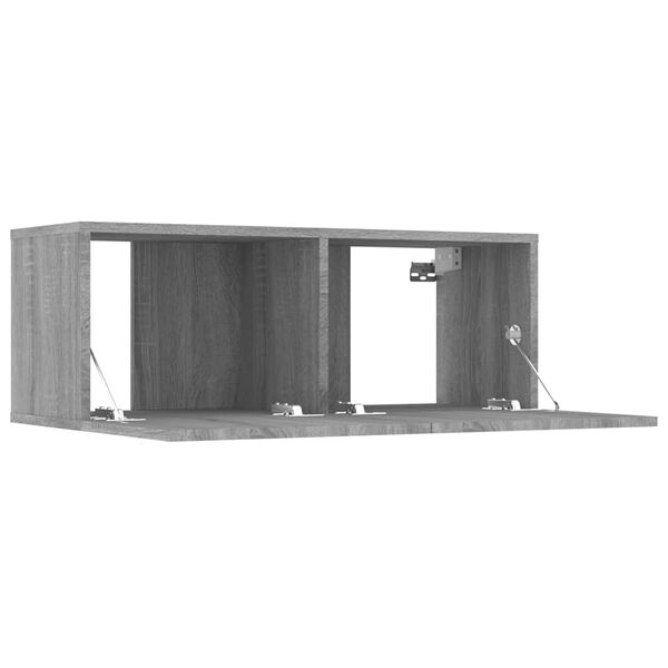 vidaXL TV Cabinets 2 pcs Grey Sonoma 80x30x30 cm Engineered Wood
