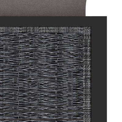 vidaXL Right Corner Sofa with Cushion Anthracite Poly Rattan