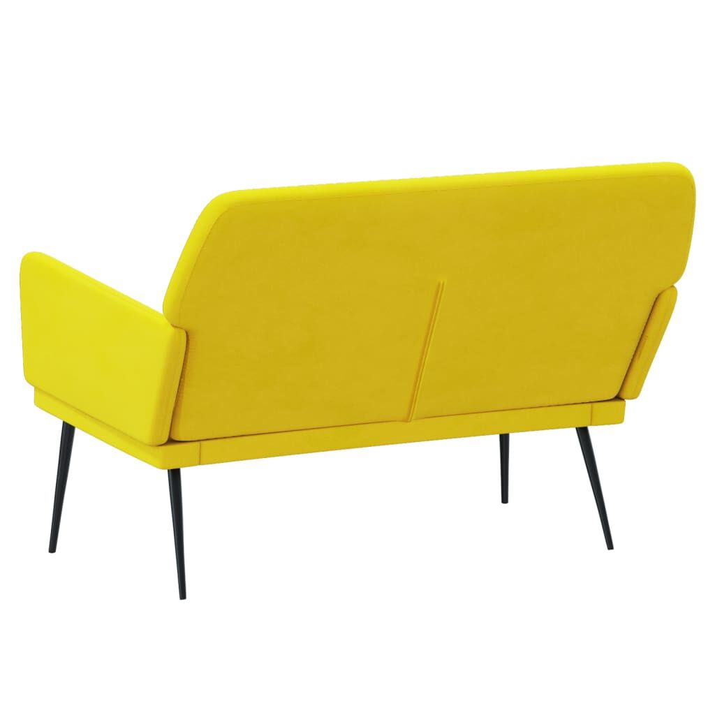 vidaXL Bench Yellow 108x79x79 cm Velvet