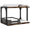 vidaXL Printer Stand 2-Tier Smoked Oak 41x28x33.5 cm Engineered Wood