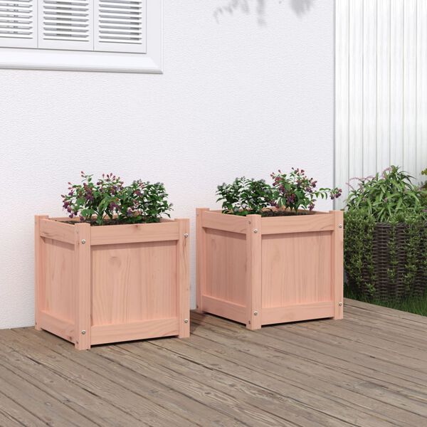 vidaXL Garden Planters 2 pcs Solid Wood Douglas
