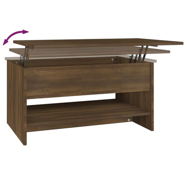 vidaXL Coffee Table Brown Oak 80x50x40 cm Engineered Wood