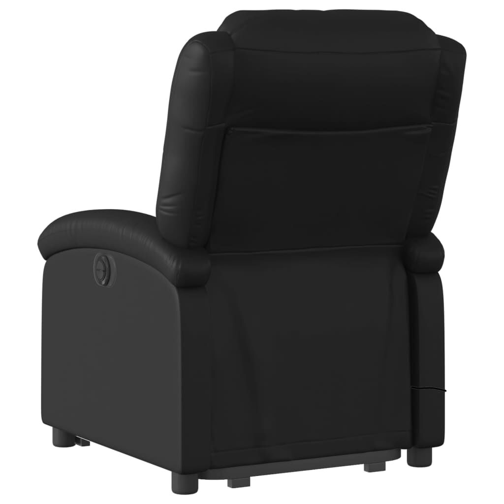 vidaXL Stand up Massage Recliner Chair Black Faux Leather