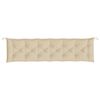 vidaXL Garden Bench Cushions 2 pcs Beige 200x50x7 cm Oxford Fabric