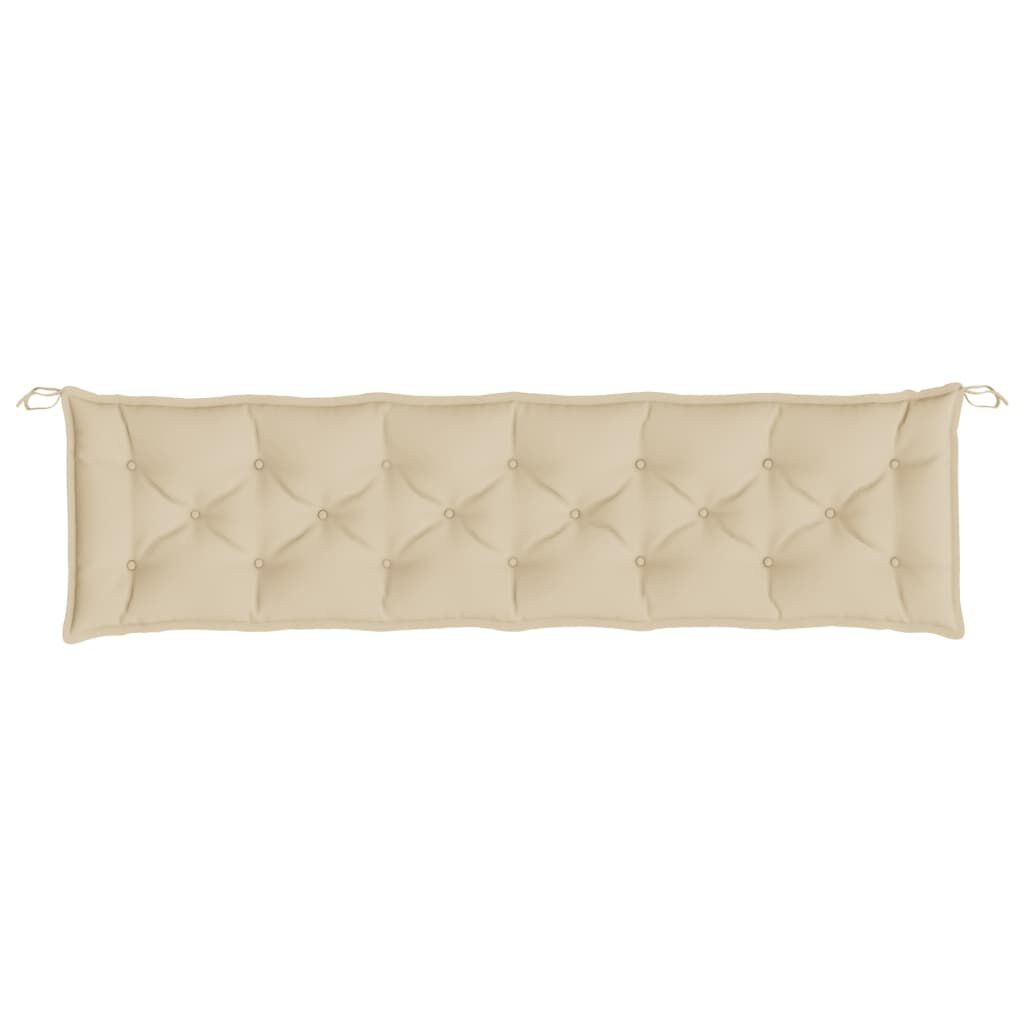 vidaXL Garden Bench Cushions 2 pcs Beige 200x50x7 cm Oxford Fabric
