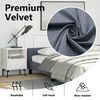 vidaXL Bed Frame without Mattress Dark Grey Queen Velvet