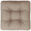 vidaXL Pallet Cushion Taupe 60x60x12 cm Fabric