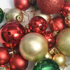 vidaXL 112 Piece Christmas Bauble Set Red / Green / Gold Polystyrene