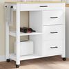vidaXL Kitchen Trolley MONZA 84x40x90 cm Solid Wood Pine