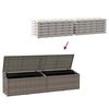 vidaXL Garden Storage Box Grey 220x50x58 cm Poly Rattan