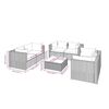 vidaXL 7 Piece Garden Lounge Set with Cushions Poly Rattan Brown