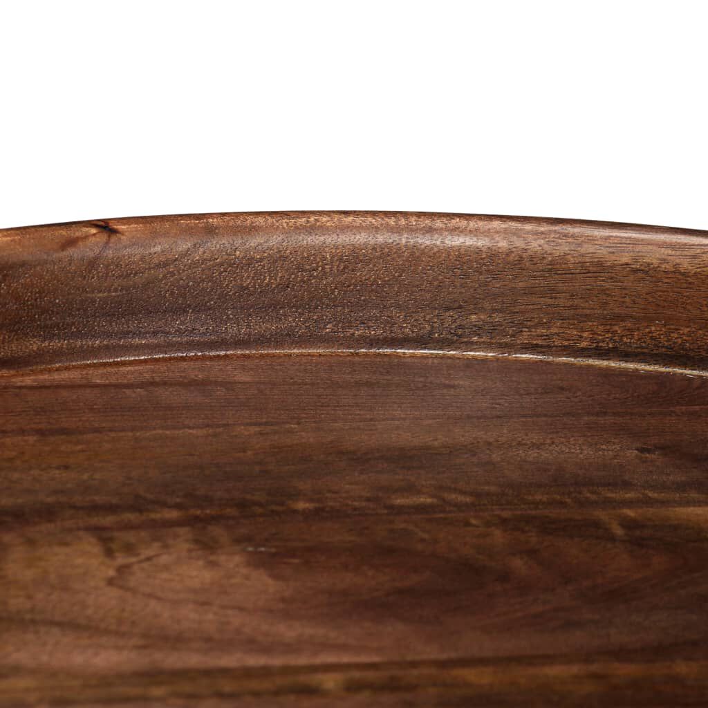 vidaXL Table Set 3 Pieces Solid Mango Wood and Steel