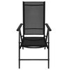 vidaXL 5 Piece Outdoor Dining Set Aluminium and WPC Black
