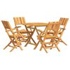 vidaXL 5 Piece Garden Dining Set Solid Wood Teak