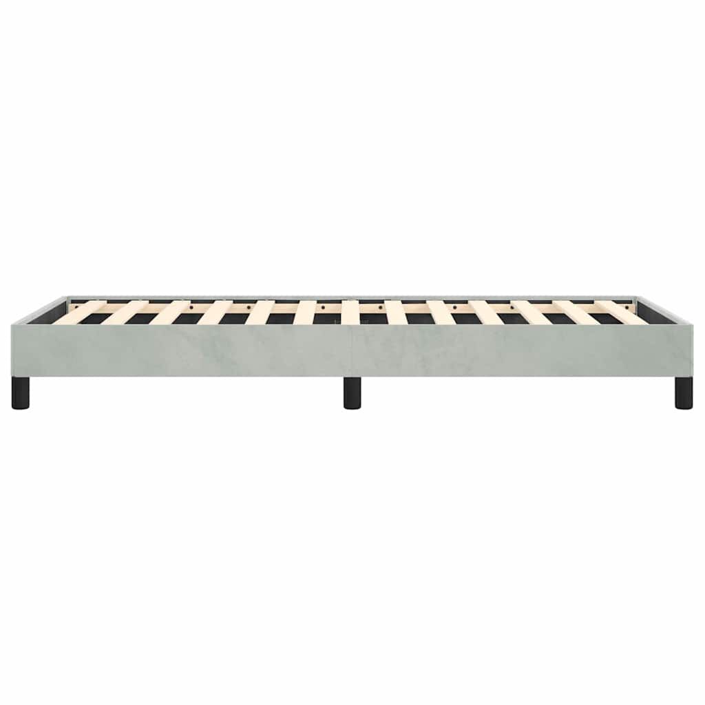 vidaXL Bed Frame without Mattress Light Grey 100x203 cm Twin XL Velvet