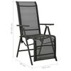 vidaXL Reclining Garden Chairs 2pcs Textilene and Aluminium Black