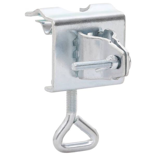 vidaXL Umbrella Clamps for Balcony 2 pcs 32 mm Galvanised Steel