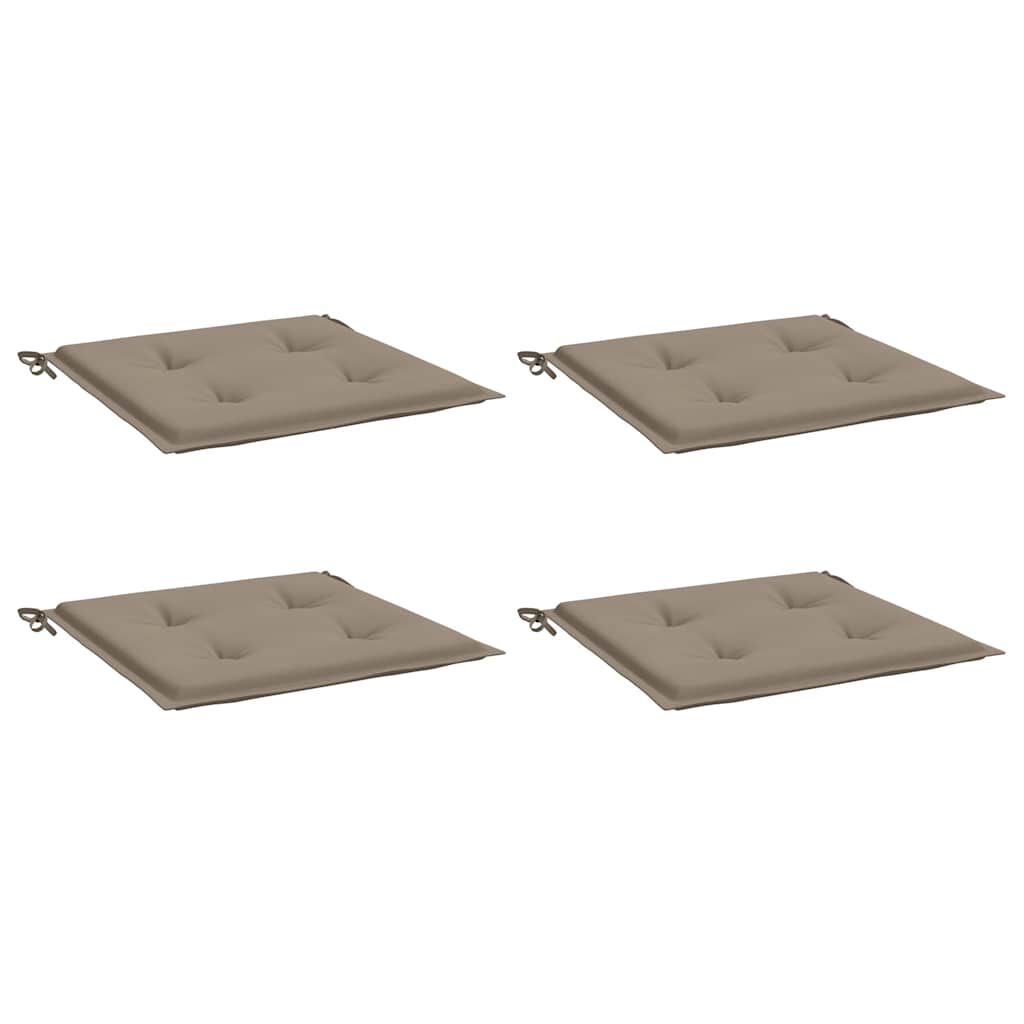 vidaXL Garden Chair Cushions 4 pcs Taupe 50x50x4 cm Oxford Fabric