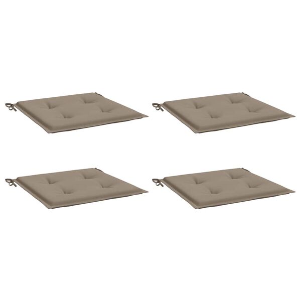 vidaXL Garden Chair Cushions 4 pcs Taupe 50x50x4 cm Oxford Fabric