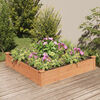 vidaXL Garden Raised Bed with Liner Brown 120x120x25 cm Solid Wood Fir