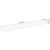 vidaXL Wall Shelf 160x20x3.8 cm Rectangular Solid Wood Acacia Live Edge