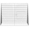 vidaXL Rabbit Cage Silver 110 x 100 x 85 cm Galvanised Steel
