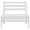 vidaXL 8 Piece Garden Lounge Set White Solid Pinewood