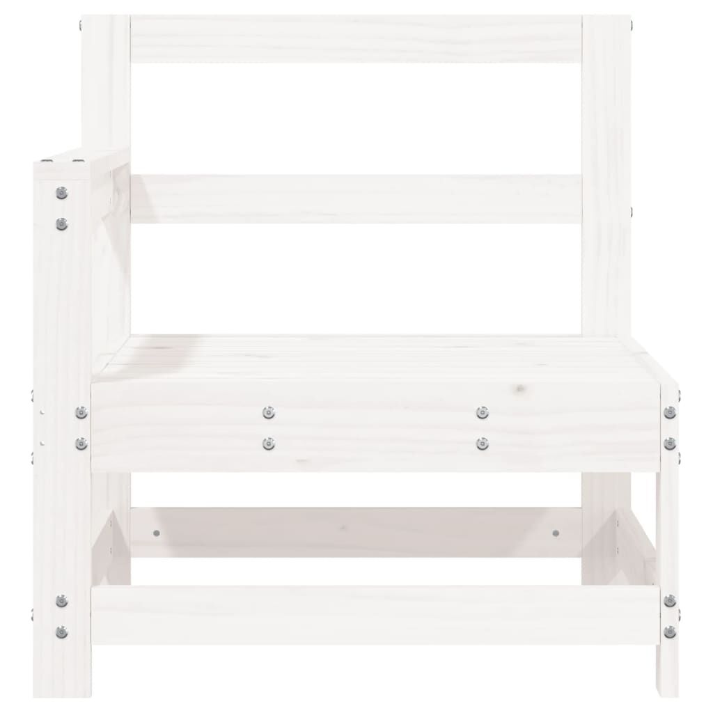 vidaXL Garden Corner Sofas 2 pcs White Solid Wood Pine