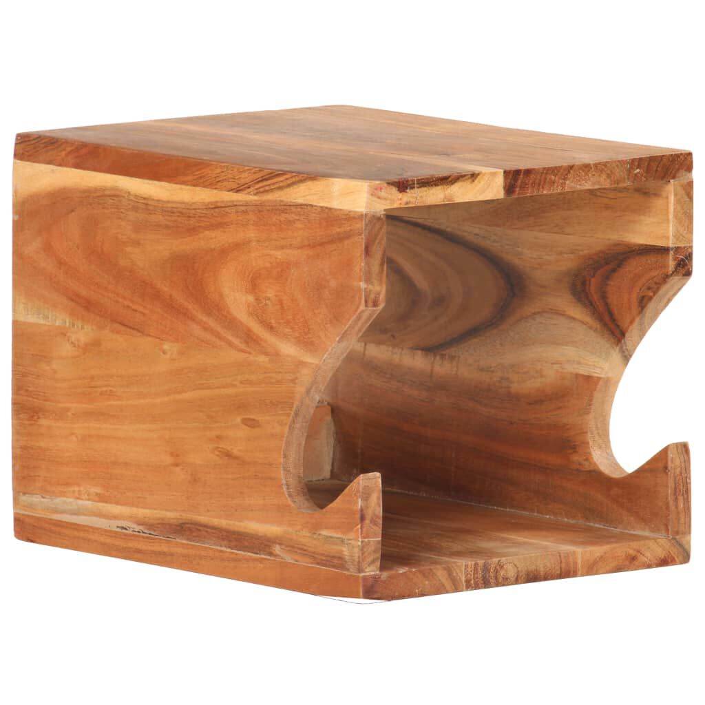 vidaXL Wall Mounted Bicycle Rack 35x25x25 cm Solid Acacia Wood