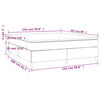 vidaXL Box Spring Bed with Mattress Light Grey 152x203 cm Queen Fabric