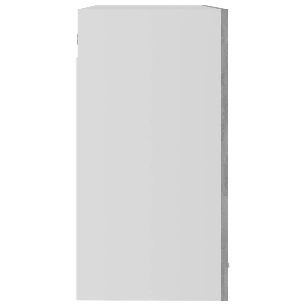 vidaXL Hanging Glass Cabinet Concrete Grey 80x31x60 cm Engineered Wood