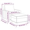 vidaXL Sofa Chair with Footstool Black 60 cm Faux Leather