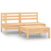 vidaXL 3 Piece Garden Lounge Set Solid Pinewood