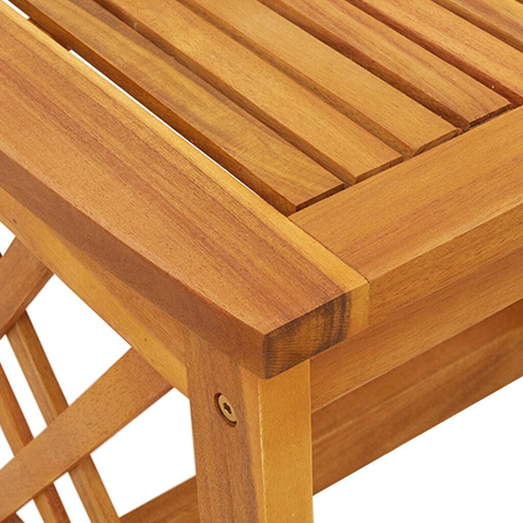 vidaXL Garden Side Table Brown 45x45x50 cm Solid Acacia Wood
