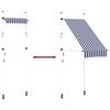 vidaXL Manual Retractable Awning 100 cm Blue and White Stripes