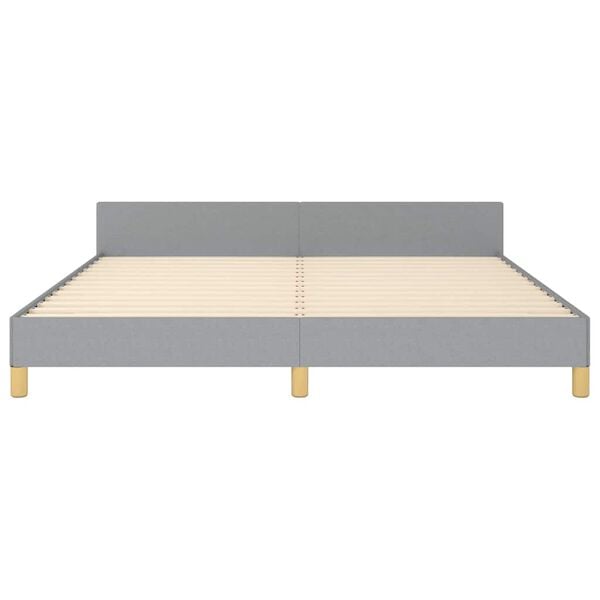 vidaXL Bed Frame without Mattress Light Grey California King Fabric