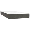 vidaXL Pocket Spring Bed Mattress Dark Grey 100x203x20 cm Twin XL Velvet