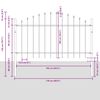 vidaXL Garden Fence 8 pcs Grey 170 x 140 cm Powder-Coated Steel