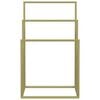 vidaXL Freestanding Towel Rack Gold 48x24x79 cm Iron