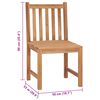 vidaXL Garden Chairs 4 pcs with Cushions Solid Teak Wood