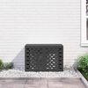 vidaXL Air Conditioner Cover Black 90 x 40 x 60 cm Steel