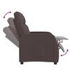 vidaXL Recliner Chair Dark Brown Fabric
