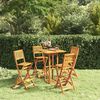 vidaXL 5 Piece Outdoor Bar Set Solid Wood Acacia
