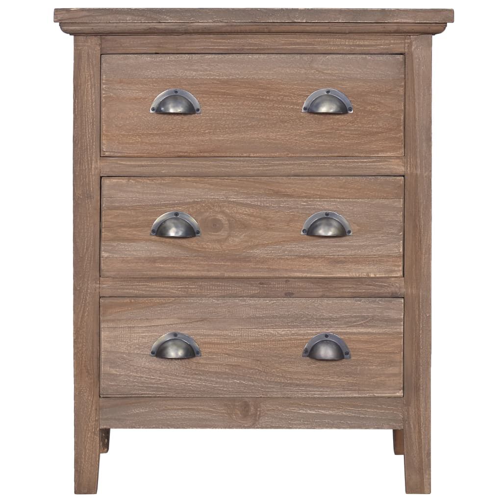vidaXL Sideboard with 3 Drawers 60x30x75 cm Solid Teak Wood