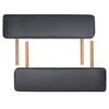 vidaXL 3-Zone Folding Massage Table and Stool Set 10 cm Thick Black