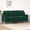 vidaXL 2-Seater Sofa Dark Green 140 cm Velvet
