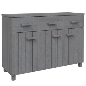 vidaXL Sideboard HAMAR Dark Grey 113x40x80 cm Solid Wood Pine