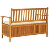 vidaXL Garden Storage Bench Solid Acacia Wood 120x63x84 cm